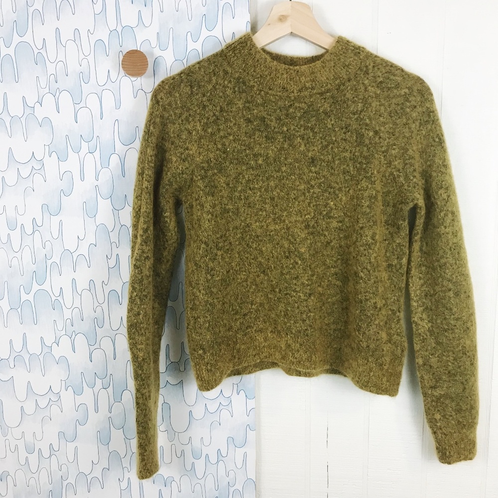 H&M Mock Turtleneck Mohair Long-Sleeved Sweater
